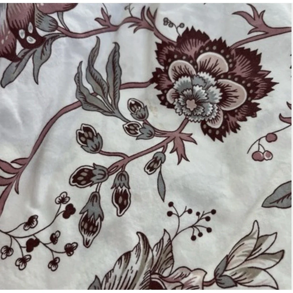 NEW IKEA Sprangort Queen Duvet Cover Floral 100% Cotton Pink Red White 2018 HTF